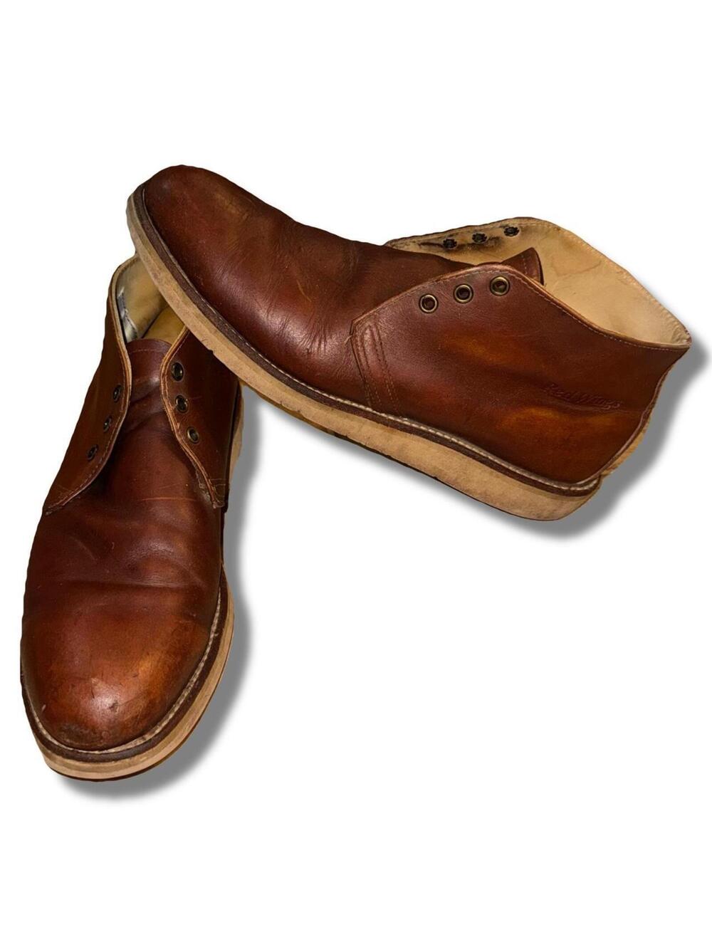 Vintage Red Wing 595 Traction Tred brown leather chukka boots - Size US 12